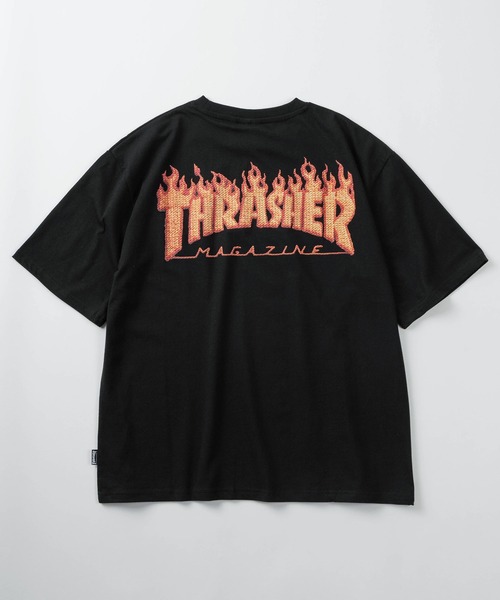 THRASHER(スラッシャー)の「【70】【THRASHER/スラッシャー】3Dファブリックロゴ ワンポイント刺繍 バックプリント クルーネックTシャツ/ショート丈有り(Tシャツ/カットソー・メンズ・ブラック系/ブラック/ホワイト系/ホワイト・XL/L/M/FREE)」の9枚目の写真