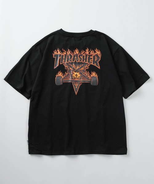THRASHER(スラッシャー)の「【70】【THRASHER/スラッシャー】3Dファブリックロゴ ワンポイント刺繍 バックプリント クルーネックTシャツ/ショート丈有り(Tシャツ/カットソー・メンズ・ブラック系/ブラック/ホワイト系/ホワイト・XL/L/M/FREE)」の17枚目の写真