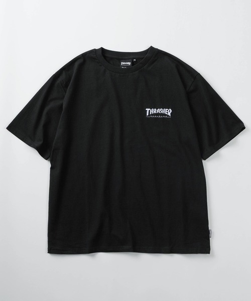 THRASHER(スラッシャー)の「【70】【THRASHER/スラッシャー】3Dファブリックロゴ ワンポイント刺繍 バックプリント クルーネックTシャツ/ショート丈有り(Tシャツ/カットソー・メンズ・ブラック系/ブラック/ホワイト系/ホワイト・XL/L/M/FREE)」の16枚目の写真