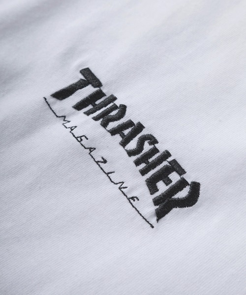 THRASHER(スラッシャー)の「【70】【THRASHER/スラッシャー】3Dファブリックロゴ ワンポイント刺繍 バックプリント クルーネックTシャツ/ショート丈有り(Tシャツ/カットソー・メンズ・ブラック系/ブラック/ホワイト系/ホワイト・XL/L/M/FREE)」の7枚目の写真