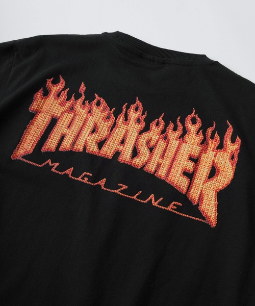 THRASHER(スラッシャー)の「【70】【THRASHER/スラッシャー】3Dファブリックロゴ ワンポイント刺繍 バックプリント クルーネックTシャツ/ショート丈有り(Tシャツ/カットソー・メンズ・ブラック系/ブラック/ホワイト系/ホワイト・XL/L/M/FREE)」の11枚目の写真