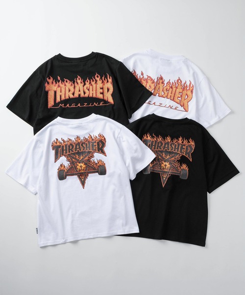 THRASHER(スラッシャー)の「【70】【THRASHER/スラッシャー】3Dファブリックロゴ ワンポイント刺繍 バックプリント クルーネックTシャツ/ショート丈有り(Tシャツ/カットソー・メンズ・ブラック系/ブラック/ホワイト系/ホワイト・XL/L/M/FREE)」の20枚目の写真