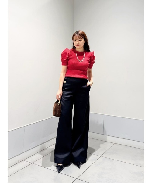 LOULOU WILLOUGHBY(ルルウィルビー)の「カルゼマリンパンツ(その他パンツ・レディース・ベージュ/ブラック・2/1)」の4枚目の写真