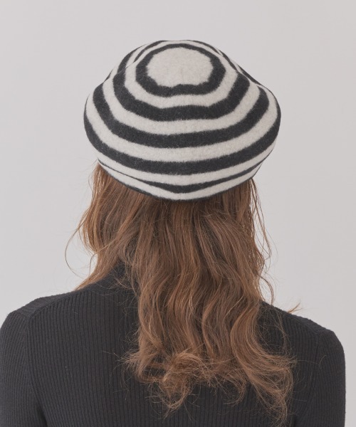 Chapeau d' O（シャポードオー）の「Chapeau d' O  Basque Mid Beret / シャポードオー（ハンチング/ベレー帽・レディース・ブラック/ベージュ/グレー/ピンク/ブラック×ホワイト/バーガンディー・M/57.5cm）」の18枚目の写真