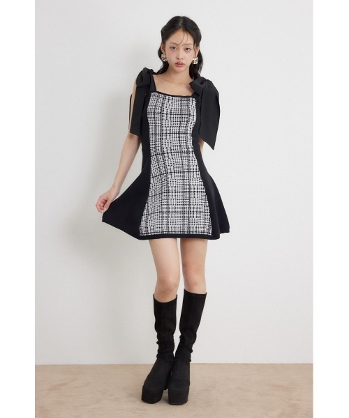 rienda(リエンダ)の「【AW先行アイテム】ジャガードニットミニセットワンピース(ワンピース・レディース・グレー系その他2/ブラック系その他2/ベージュ系その他・FREE)」の5枚目の写真