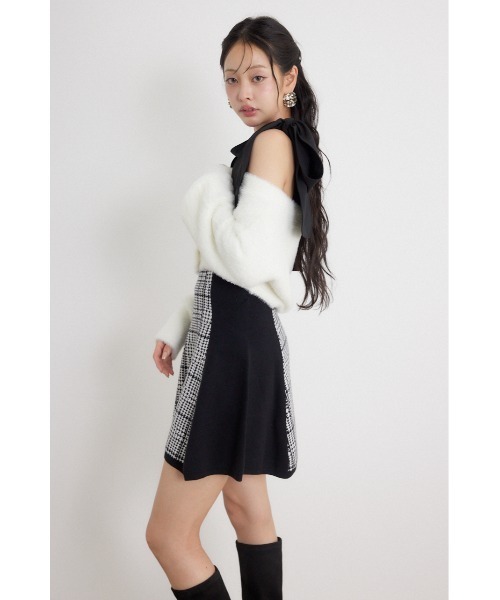 rienda(リエンダ)の「【AW先行アイテム】ジャガードニットミニセットワンピース(ワンピース・レディース・グレー系その他2/ブラック系その他2/ベージュ系その他・FREE)」の8枚目の写真