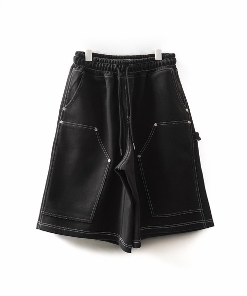 1111clothing(ワンフォークロージング)の「ボンディング ダブルニー ワイドショーツ / Bonding Double Knee Wide Shorts(その他パンツ・メンズ・チャコールグレー/ブラック/ダークグリーン・FREE)」の5枚目の写真