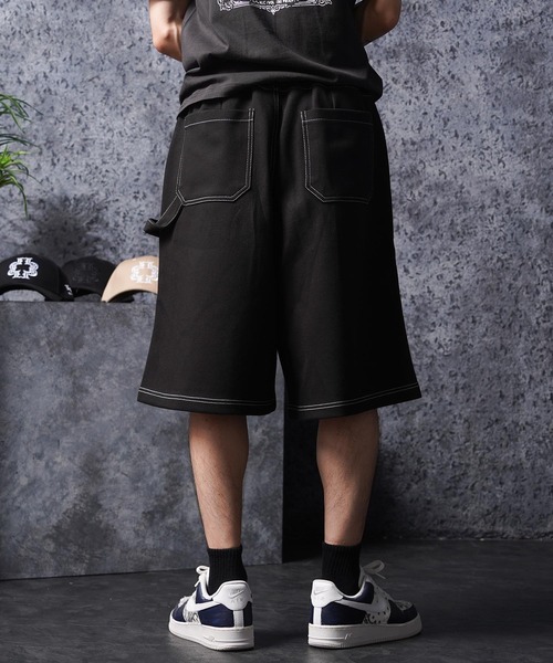 1111clothing(ワンフォークロージング)の「ボンディング ダブルニー ワイドショーツ / Bonding Double Knee Wide Shorts(その他パンツ・メンズ・チャコールグレー/ブラック/ダークグリーン・FREE)」の10枚目の写真