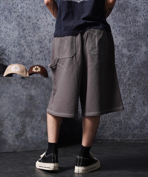 1111clothing(ワンフォークロージング)の「ボンディング ダブルニー ワイドショーツ / Bonding Double Knee Wide Shorts(その他パンツ・メンズ・チャコールグレー/ブラック/ダークグリーン・FREE)」の17枚目の写真