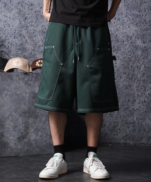 1111clothing(ワンフォークロージング)の「ボンディング ダブルニー ワイドショーツ / Bonding Double Knee Wide Shorts(その他パンツ・メンズ・チャコールグレー/ブラック/ダークグリーン・FREE)」の21枚目の写真
