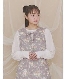パフスリーブベロアトップス
