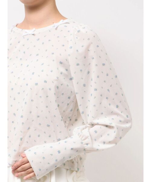 merry jenny(メリージェニー)の「パフスリーブベロアトップス(Tシャツ/カットソー・レディース・その他1/チャコールグレー/オフホワイト・FREE)」の21枚目の写真