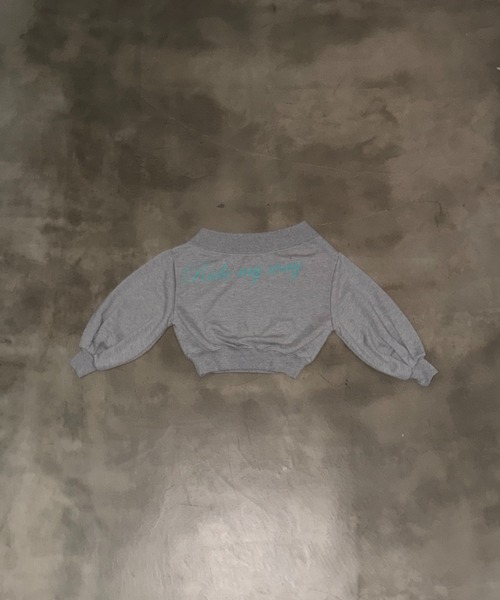 SHAGGIE(シャギー)の「オフショルカラーストーンスウェットトップス(スウェット・レディース・ブラック/ブラウン/グレー・FREE)」の11枚目の写真