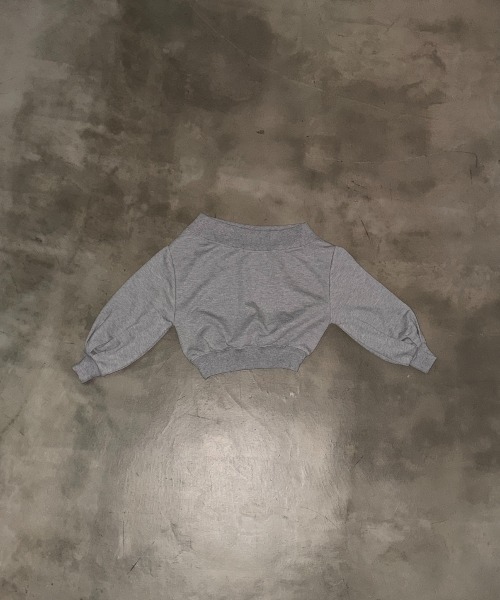 SHAGGIE(シャギー)の「オフショルカラーストーンスウェットトップス(スウェット・レディース・ブラック/ブラウン/グレー・FREE)」の12枚目の写真