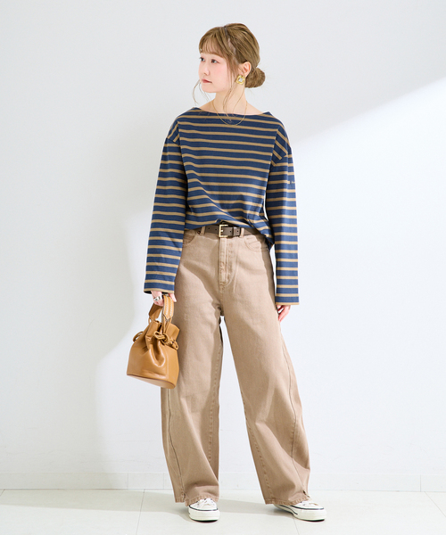 Le Minor(ルミノア)の「ウォッシャブル / Le Minor / ルミノア 別注 ボーダー LS(Tシャツ/カットソー・レディース・ボルドー/ブラック系その他/ネイビー・FREE)」の17枚目の写真