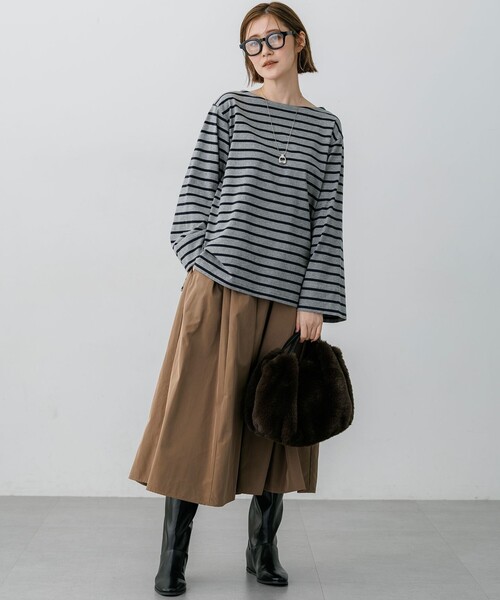 23区 S(ニジュウサンクチイサイサイズ)の「ワイドスリーブ Tシャツ(Tシャツ/カットソー・レディース・ホワイト系/グレー系1・32)」の11枚目の写真
