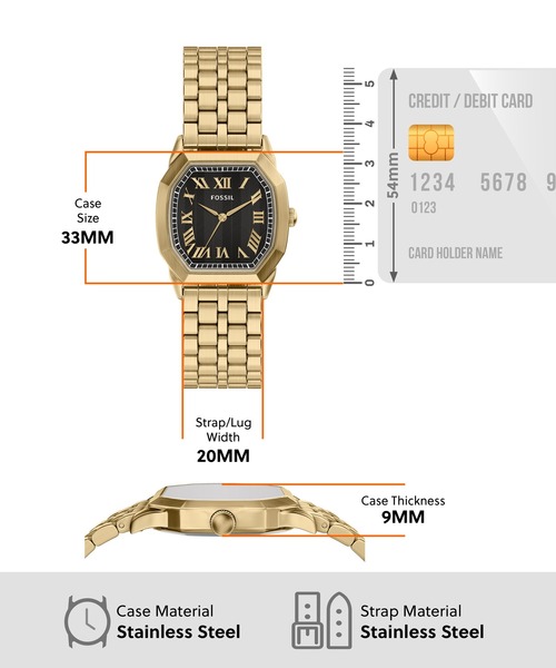 FOSSIL（フォッシル）の「フォッシル 腕時計 メンズ アナログ ステンレス FS6213（アナログ腕時計・メンズ・ゴールド・FREE）」の5枚目の写真