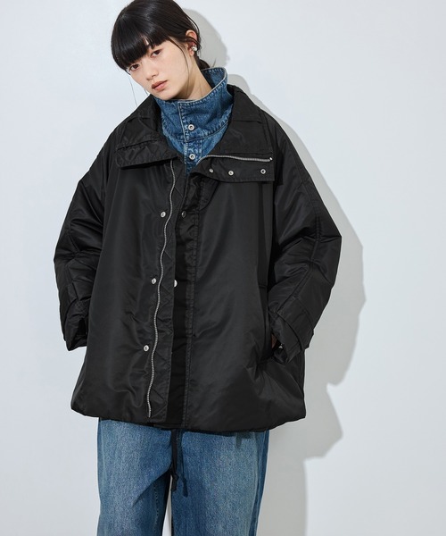 upperhights(アッパーハイツ)の「【upper hights for ADAM ET ROPE'】別注 THE U-BENCH MID(ナイロンジャケット・レディース・グレー/ブラック・FREE)」の20枚目の写真