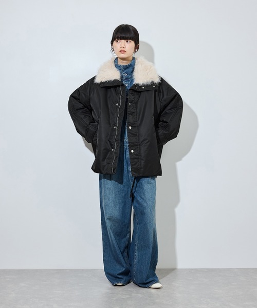 upperhights(アッパーハイツ)の「【upper hights for ADAM ET ROPE'】別注 THE U-BENCH MID(ナイロンジャケット・レディース・グレー/ブラック・FREE)」の22枚目の写真