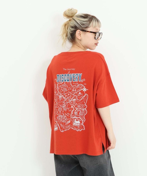 HEART MARKET(ハートマーケット)の「旅立ちハトマっちプリントチュニック(Tシャツ/カットソー・レディース・レッド/チャコール/オートミール/イエロー・FREE)」の4枚目の写真