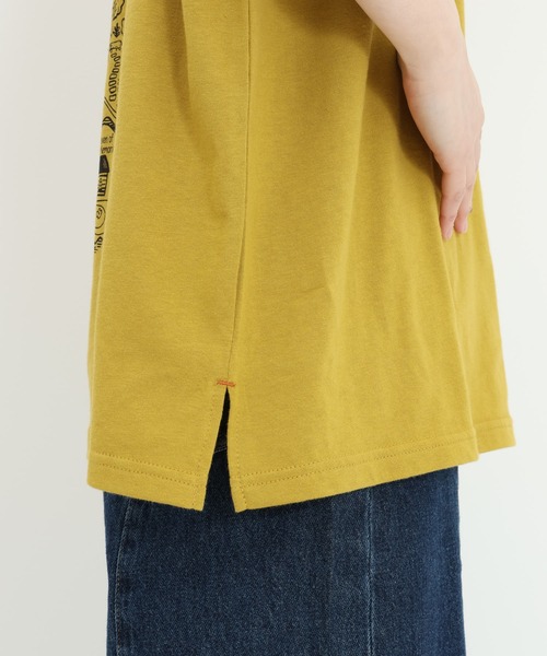 HEART MARKET(ハートマーケット)の「旅立ちハトマっちプリントチュニック(Tシャツ/カットソー・レディース・レッド/チャコール/オートミール/イエロー・FREE)」の6枚目の写真