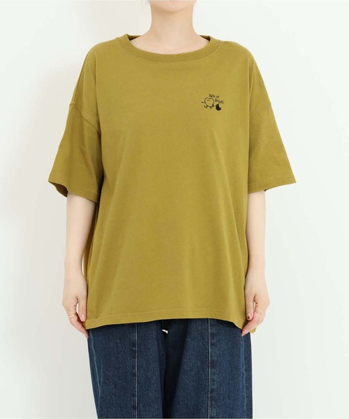 HEART MARKET(ハートマーケット)の「旅立ちハトマっちプリントチュニック(Tシャツ/カットソー・レディース・レッド/チャコール/オートミール/イエロー・FREE)」の21枚目の写真
