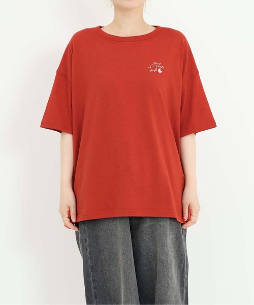 HEART MARKET(ハートマーケット)の「旅立ちハトマっちプリントチュニック(Tシャツ/カットソー・レディース・レッド/チャコール/オートミール/イエロー・FREE)」の22枚目の写真