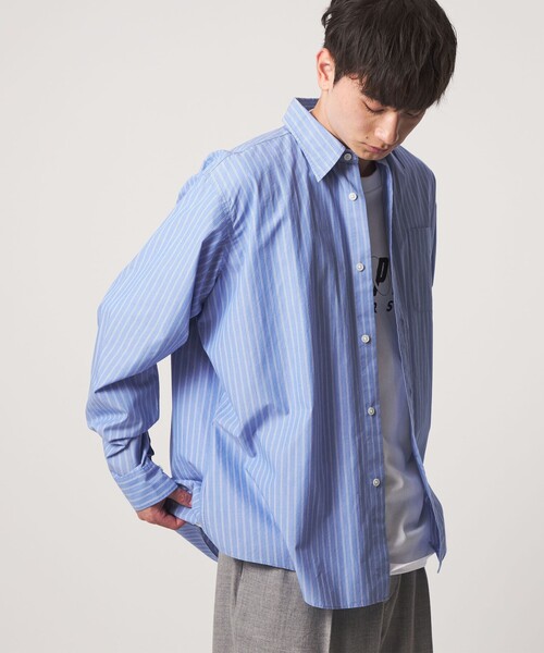 CITEN(シテン)の「<CITEN>ストライプスタンダードシャツ(シャツ/ブラウス・メンズ・ライラック/ライトブルー・L/M/S)」の22枚目の写真