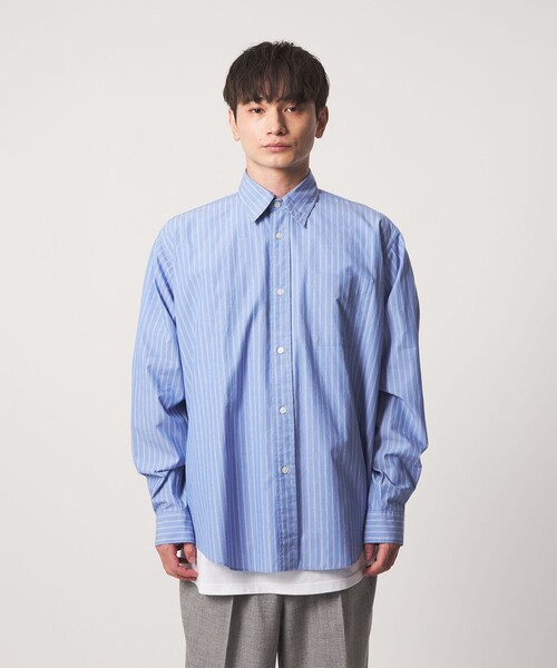 CITEN(シテン)の「<CITEN>ストライプスタンダードシャツ(シャツ/ブラウス・メンズ・ライラック/ライトブルー・L/M/S)」の6枚目の写真