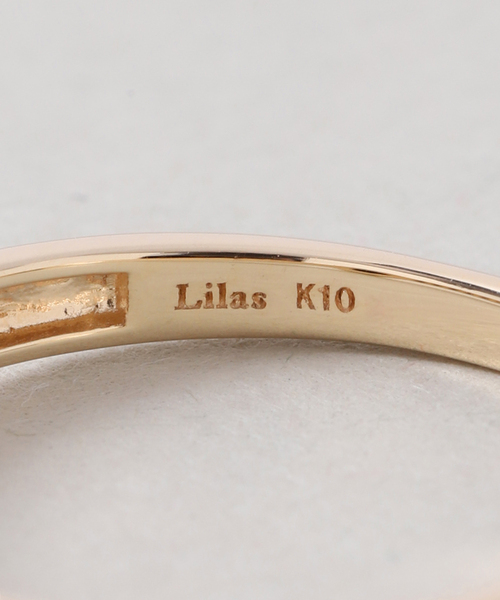 Lilas(リラ)の「オニキス*ブラックダイヤアシンメトリーリング K10(リング・レディース・ゴールド・11/13/15 )」の11枚目の写真