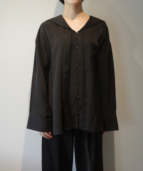 MANOF（マノフ）の「MANOF SAIROL COLOR LOOSE SHIRTS（シャツ/ブラウス・レディース・ホワイト/ブラック・FREE）」の2枚目の写真