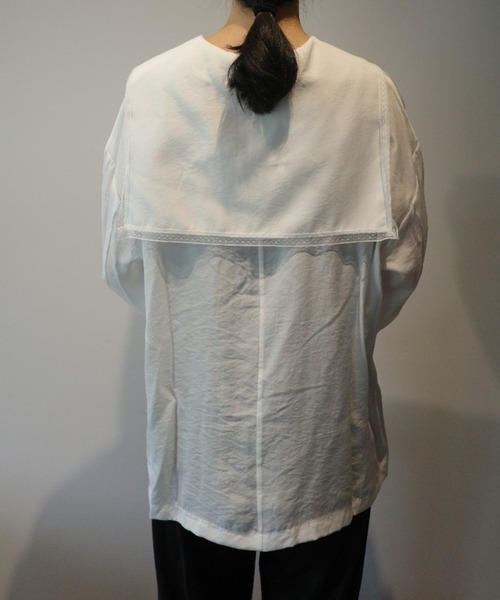MANOF（マノフ）の「MANOF SAIROL COLOR LOOSE SHIRTS（シャツ/ブラウス・レディース・ホワイト/ブラック・FREE）」の4枚目の写真