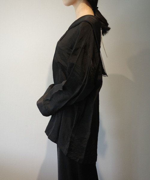 MANOF（マノフ）の「MANOF SAIROL COLOR LOOSE SHIRTS（シャツ/ブラウス・レディース・ホワイト/ブラック・FREE）」の5枚目の写真
