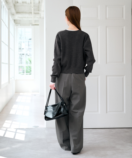 U by SPICK&SPAN(ユーバイスピックアンドスパン)の「ビジューニットカーディガン(カーディガン/ボレロ・レディース・グリーン/チャコールグレー/ホワイト・FREE)」の6枚目の写真