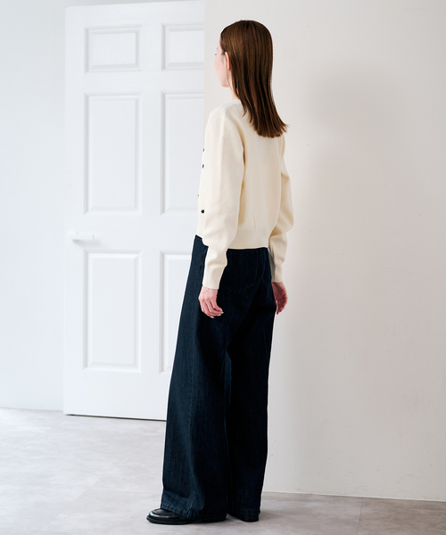U by SPICK&SPAN(ユーバイスピックアンドスパン)の「ビジューニットカーディガン(カーディガン/ボレロ・レディース・グリーン/チャコールグレー/ホワイト・FREE)」の14枚目の写真