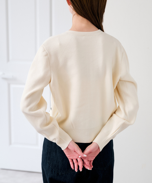 U by SPICK&SPAN(ユーバイスピックアンドスパン)の「ビジューニットカーディガン(カーディガン/ボレロ・レディース・グリーン/チャコールグレー/ホワイト・FREE)」の17枚目の写真