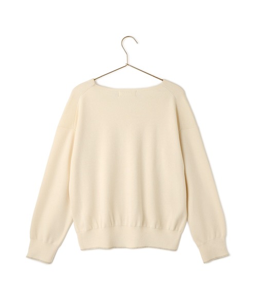 ROPE' PICNIC(ロペピクニック)の「【WEB限定カラー】マシュマロニットVネックプルオーバー(ニット/セーター・レディース・ブラック/サックスブルー/ダークブラウン/ブルー/クリーム/ワイン/キナリ・FREE)」の16枚目の写真