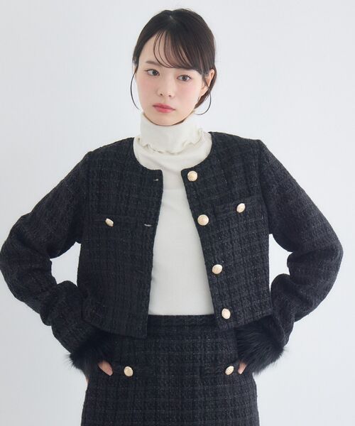 ems excite(エムズエキサイト)の「キラキラタートルインナー(Tシャツ/カットソー・レディース・ナチュラル/ダークグレー/ブラック・FREE)」の13枚目の写真