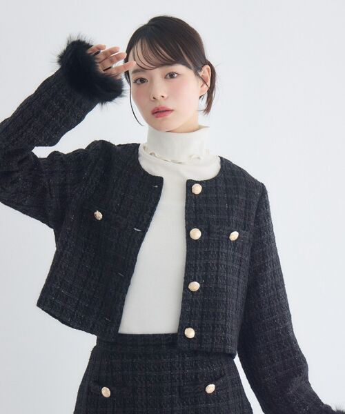 ems excite(エムズエキサイト)の「キラキラタートルインナー(Tシャツ/カットソー・レディース・ナチュラル/ダークグレー/ブラック・FREE)」の14枚目の写真