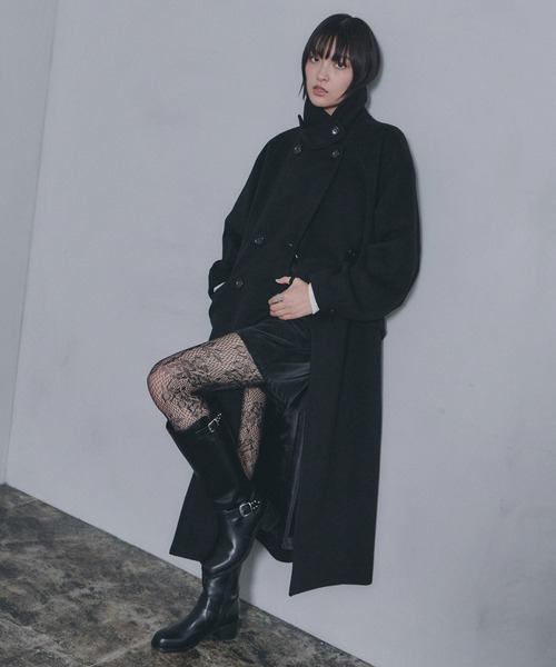 PAGEBOY(ページボーイ)の「ウーリーテックチェスターコート(チェスターコート・レディース・ターコイズブルー/グレー/ブラック・FREE)」の2枚目の写真