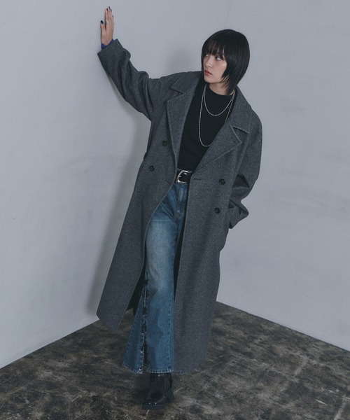 PAGEBOY(ページボーイ)の「ウーリーテックチェスターコート(チェスターコート・レディース・ターコイズブルー/グレー/ブラック・FREE)」の19枚目の写真