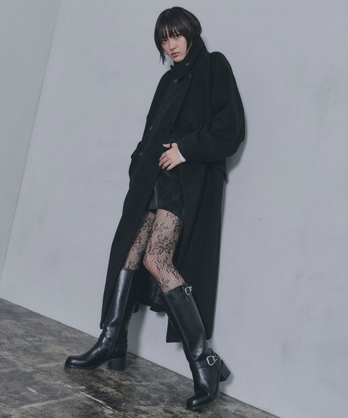 PAGEBOY(ページボーイ)の「ウーリーテックチェスターコート(チェスターコート・レディース・ターコイズブルー/グレー/ブラック・FREE)」の5枚目の写真