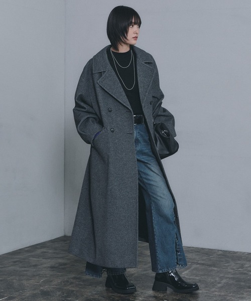 PAGEBOY(ページボーイ)の「ウーリーテックチェスターコート(チェスターコート・レディース・ターコイズブルー/グレー/ブラック・FREE)」の22枚目の写真