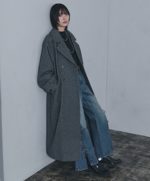 PAGEBOY(ページボーイ)の「ウーリーテックチェスターコート(チェスターコート・レディース・ターコイズブルー/グレー/ブラック・FREE)」の18枚目の写真
