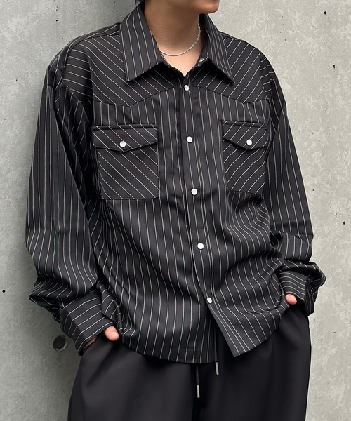 MandO(エムオー)(エムオー)の「【ユニセックス】ショート丈アソートウエスタンシャツ/チェック&ストライプ(シャツ/ブラウス・メンズ・ブラック系その他/カーキ系/ホワイト系その他/ブラウン系その他/ブラック系その他2・MEDIUM/LARGE)」の17枚目の写真