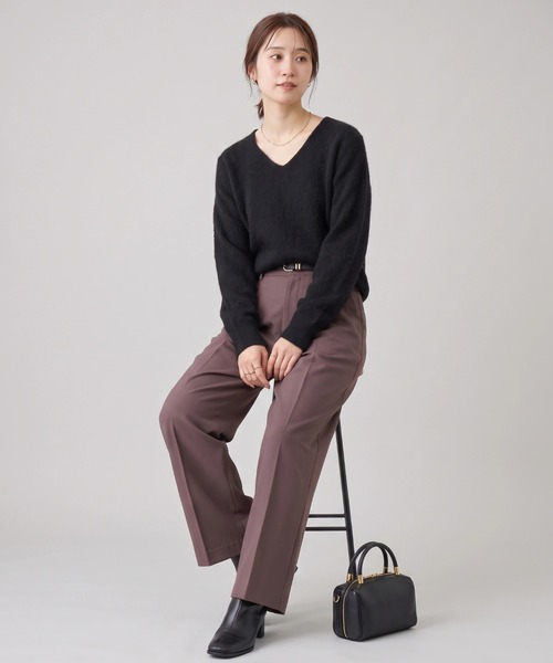 Nunc.(ヌンク)の「フォックスダブルフェイスVネックニット(ニット/セーター・レディース・オフホワイト/ブラック/グレイッシュブルー・38)」の16枚目の写真