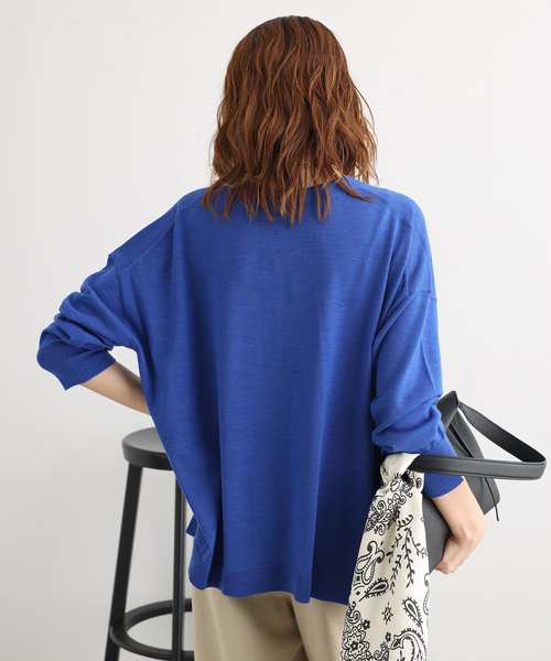 journal standard L'essage(ジャーナルスタンダードレサージュ)の「CASHWOOL Vネックカーディガン(カーディガン/ボレロ・レディース・ライトグレー/ブルー/ブラウン系その他・FREE)」の17枚目の写真