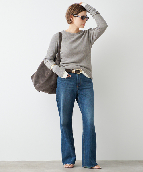 Deuxieme Classe(ドゥーズィエムクラス)の「*WOOLY WAFFLE プルオーバー(Tシャツ/カットソー・レディース・ネイビー/ホワイト/ライトグレー・FREE)」の4枚目の写真