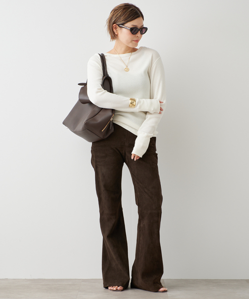 Deuxieme Classe(ドゥーズィエムクラス)の「*WOOLY WAFFLE プルオーバー(Tシャツ/カットソー・レディース・ネイビー/ホワイト/ライトグレー・FREE)」の5枚目の写真