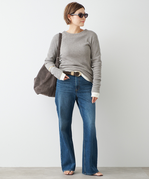 Deuxieme Classe(ドゥーズィエムクラス)の「*WOOLY WAFFLE プルオーバー(Tシャツ/カットソー・レディース・ネイビー/ホワイト/ライトグレー・FREE)」の10枚目の写真